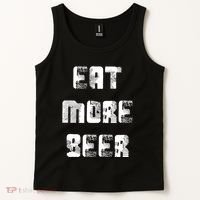 Eat More Beer Distressed Funny Drinking Tank Top thumb 2