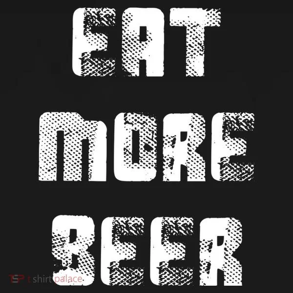 Eat More Beer Distressed Funny Drinking Women's Long Sleeve Shirt