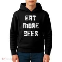 Eat More Beer Distressed Funny Drinking Kids Hoodie thumb 4