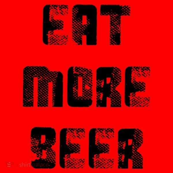 Eat More Beer Distressed Funny Drinking Santa Hat