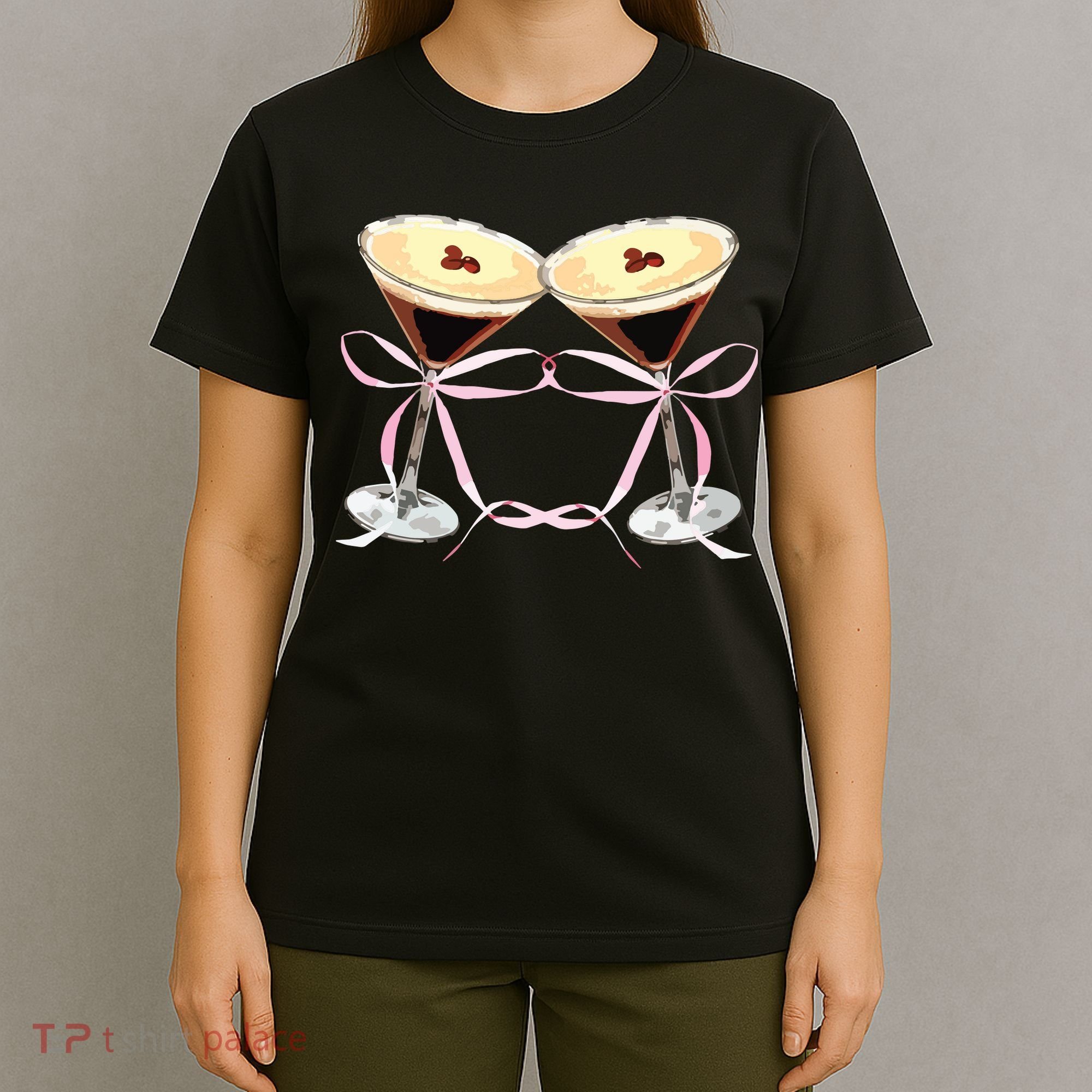 Espresso Martini Bow Graphic For Girl Women T-Shirt