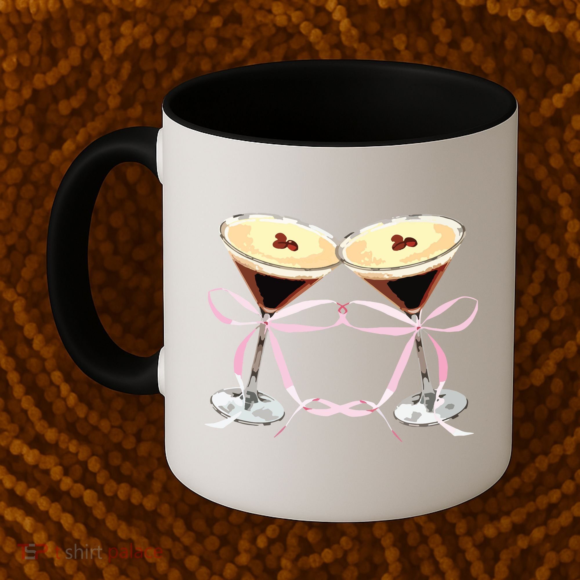 Espresso Martini Bow Graphic For Girl Women Coffee Mug