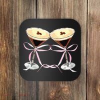 Espresso Martini Bow Graphic For Girl Women Coaster thumb 0