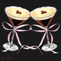 Espresso Martini Bow Graphic For Girl Women Pajama Set thumb 2
