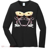 Espresso Martini Bow Graphic For Girl Women Women's Long Sleeve Shirt thumb 0