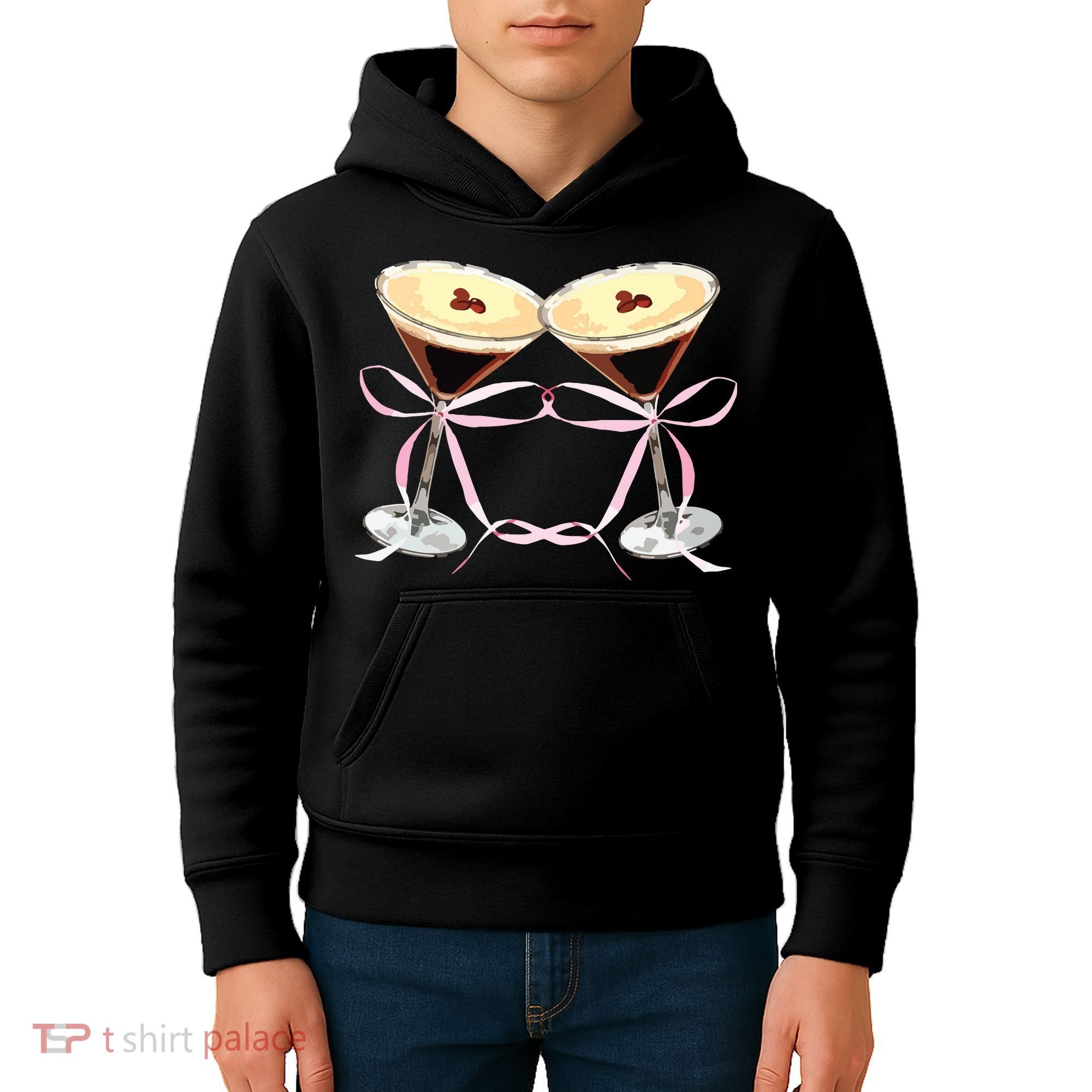 Espresso Martini Bow Graphic For Girl Women Kids Hoodie