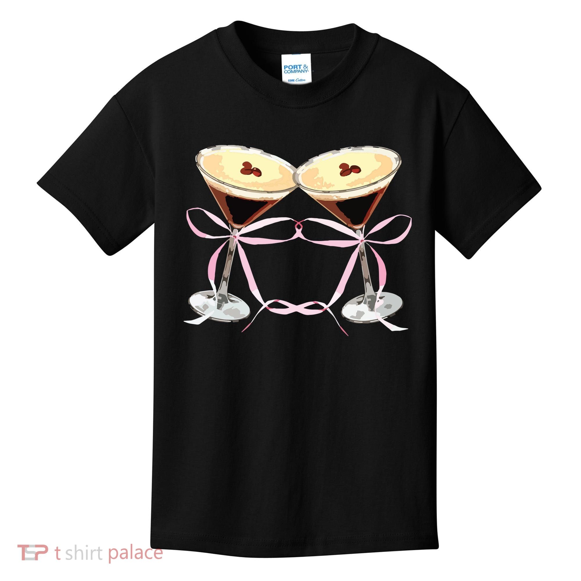 Espresso Martini Bow Graphic For Girl Women Kids T-Shirt