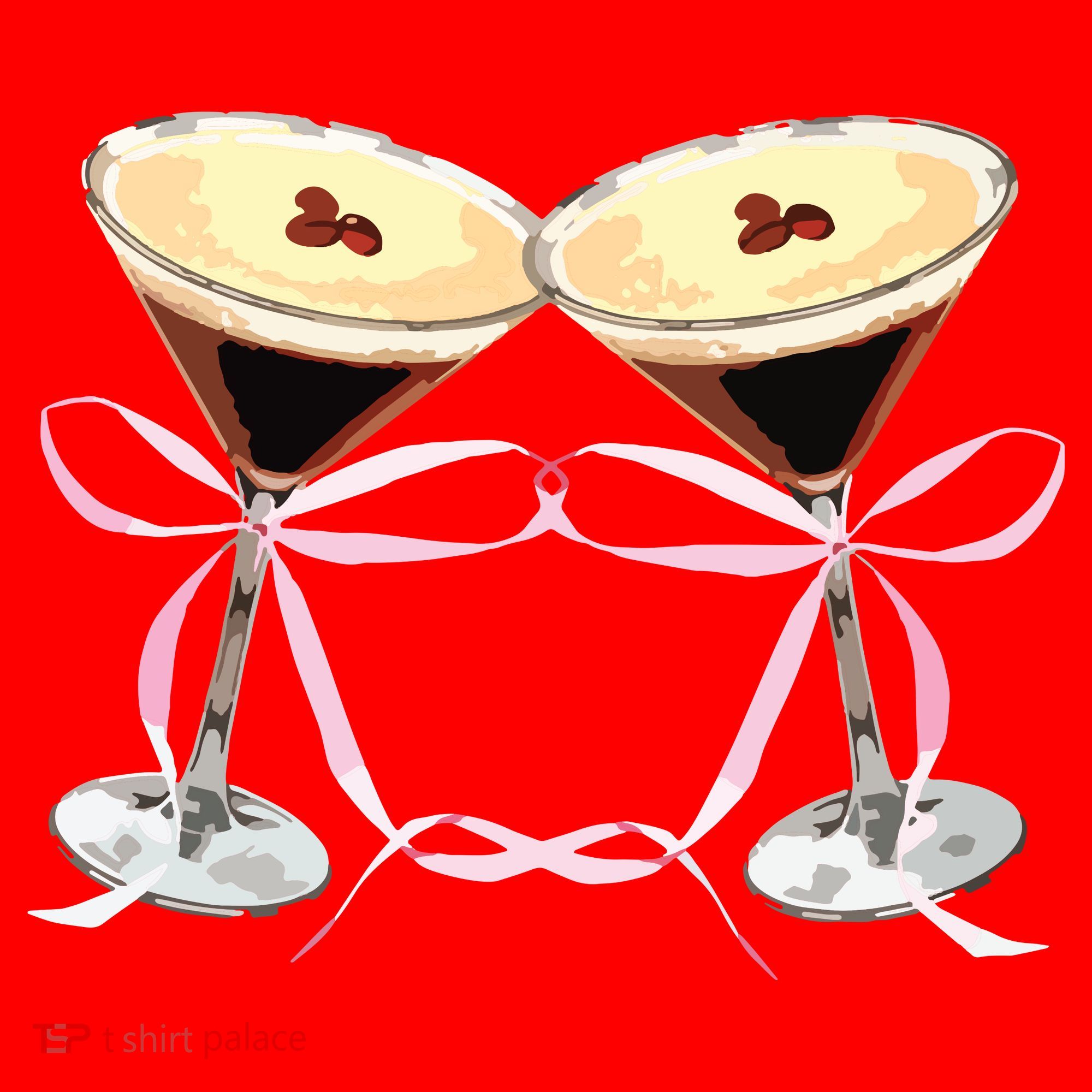 Espresso Martini Bow Graphic For Girl Women Santa Hat