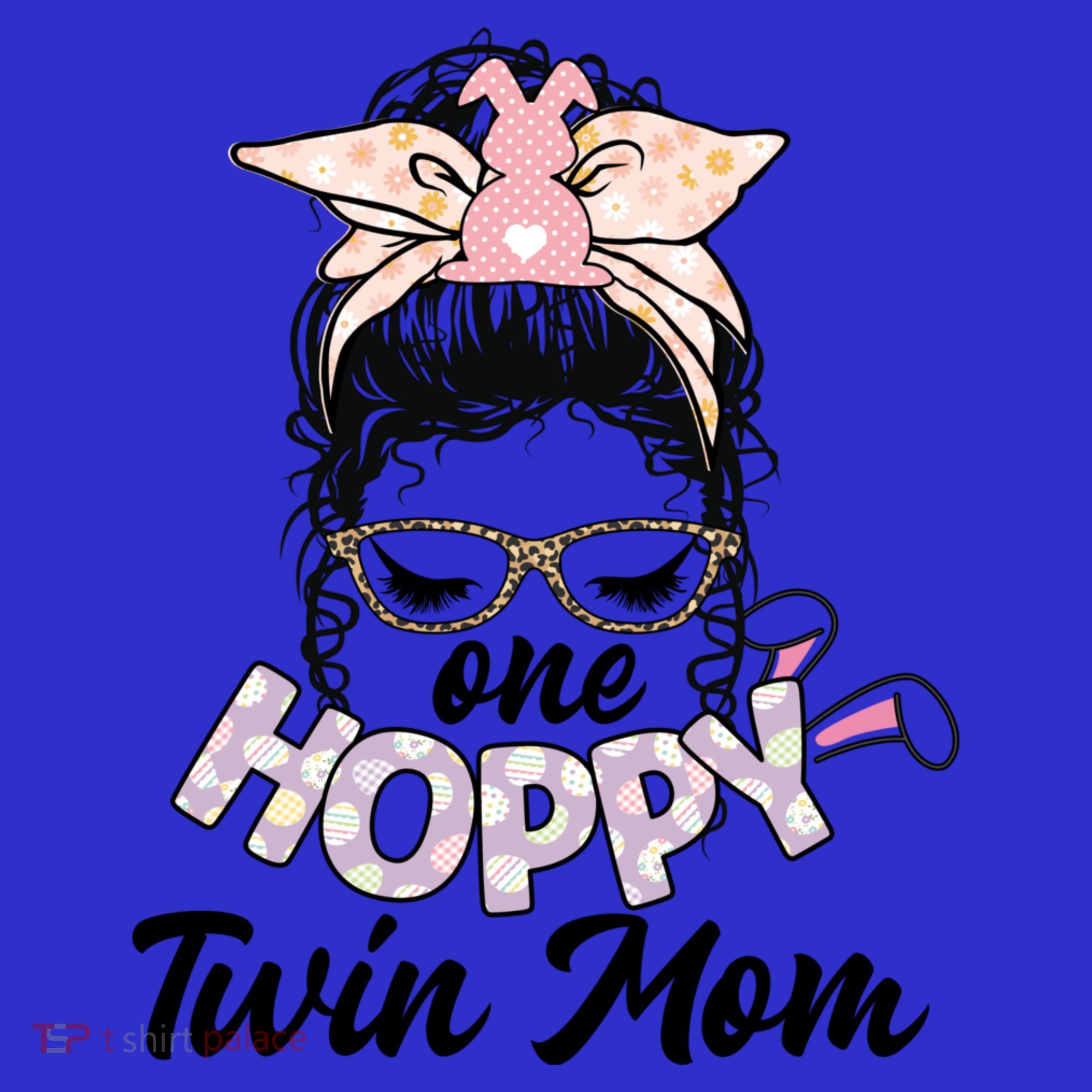 Easter Messy Bun One Hoppy Twin Mom Bunny Mom Easter Cool Gift Apron