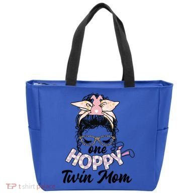 Easter Messy Bun One Hoppy Twin Mom Bunny Mom Easter Cool Gift Tote Bag