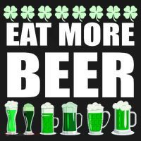 Eat More Beer St. Patrick's Day Irish Clover Green Beer Women's Tank Top thumb 5