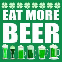 Eat More Beer St. Patrick's Day Irish Clover Green Beer Coaster thumb 2