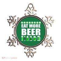 Eat More Beer St. Patrick's Day Irish Clover Green Beer Ornament thumb 0