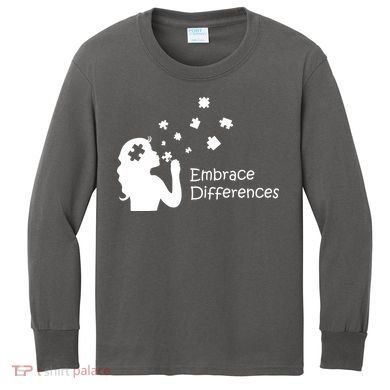 Embrace Differences Kids Long Sleeve Shirt