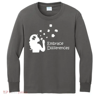 Embrace Differences Kids Long Sleeve Shirt