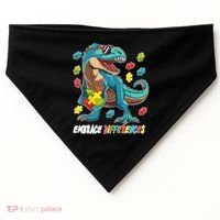 Embrace Differences Autism Awareness Dino USA-Made Doggie Bandana thumb 0