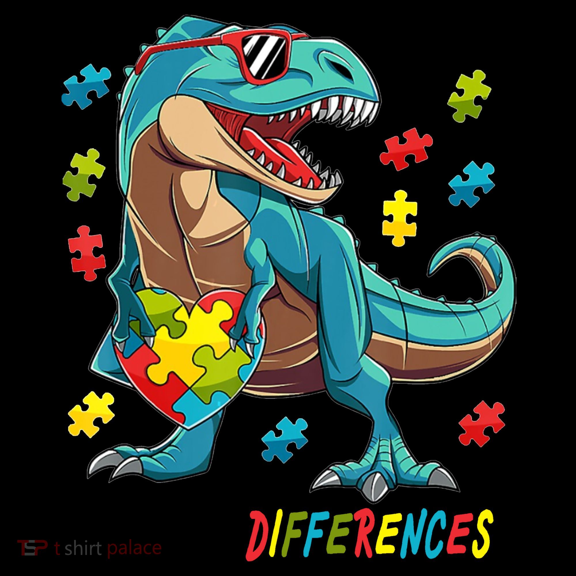 Embrace Differences Autism Awareness Dino Coffee Mug