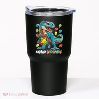 Embrace Differences Autism Awareness Dino Tumbler thumb 0