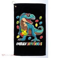 Embrace Differences Autism Awareness Dino Golf Towel thumb 0