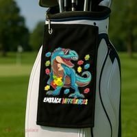 Embrace Differences Autism Awareness Dino Golf Towel thumb 2