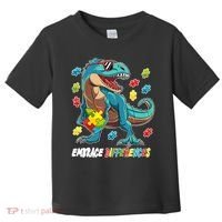 Embrace Differences Autism Awareness Dino Toddler T-Shirt thumb 0