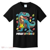 Embrace Differences Autism Awareness Dino Kids T-Shirt thumb 0