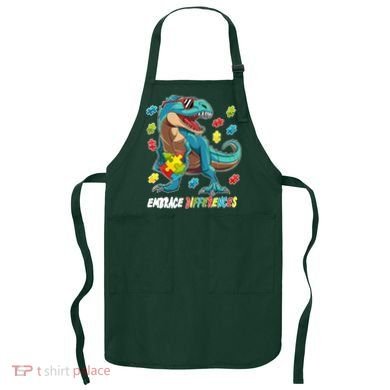 Embrace Differences Autism Awareness Dino Apron