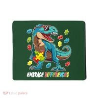 Embrace Differences Autism Awareness Dino Mousepad thumb 0