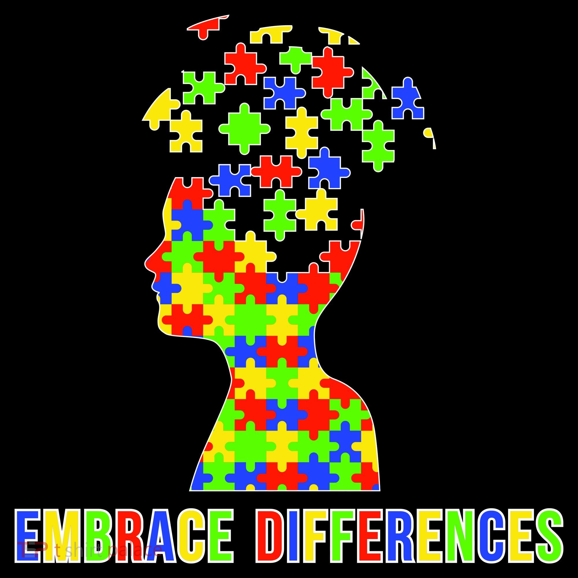 Embrace Differences Autism Awareness Puzzle Pieces Backpack
