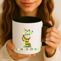 Embrace Differences Autism Awareness Puzzle Pieces Coffee Mug thumb 3