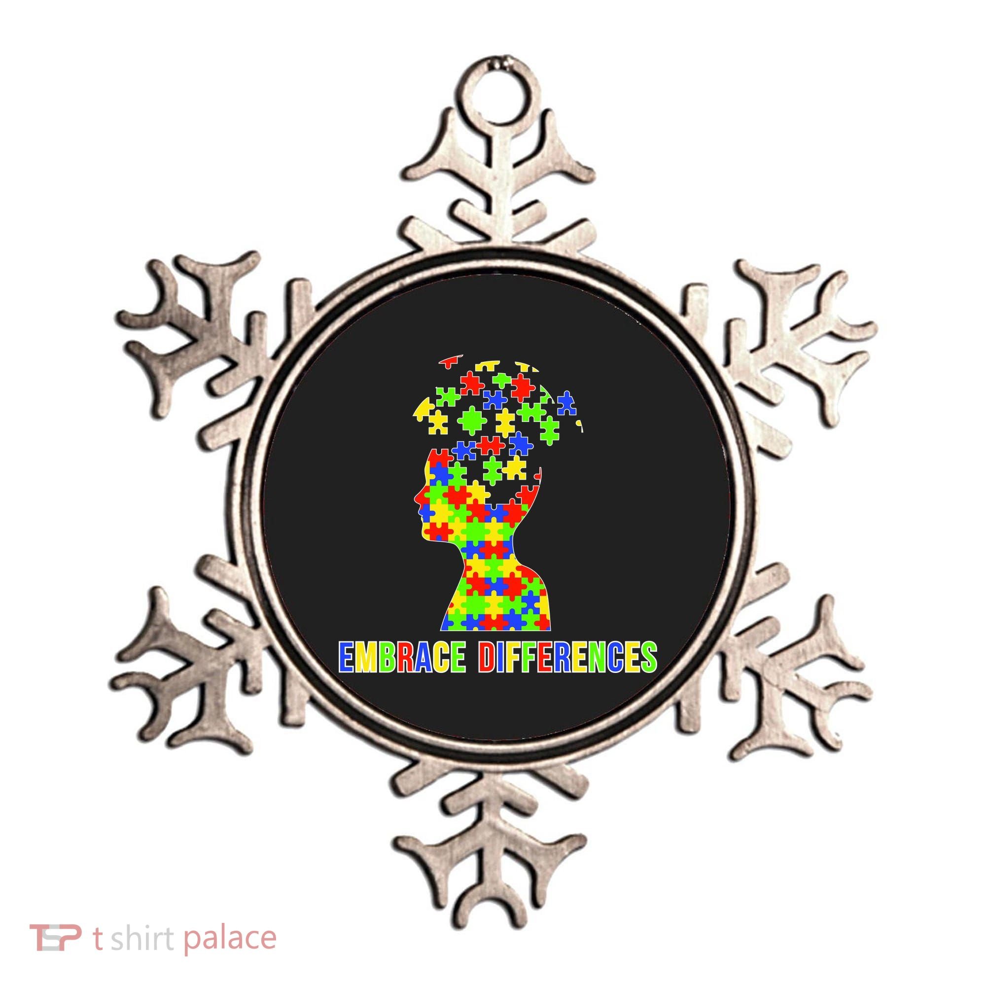Embrace Differences Autism Awareness Puzzle Pieces Ornament