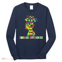 Embrace Differences Autism Awareness Puzzle Pieces Long Sleeve Shirt thumb 0