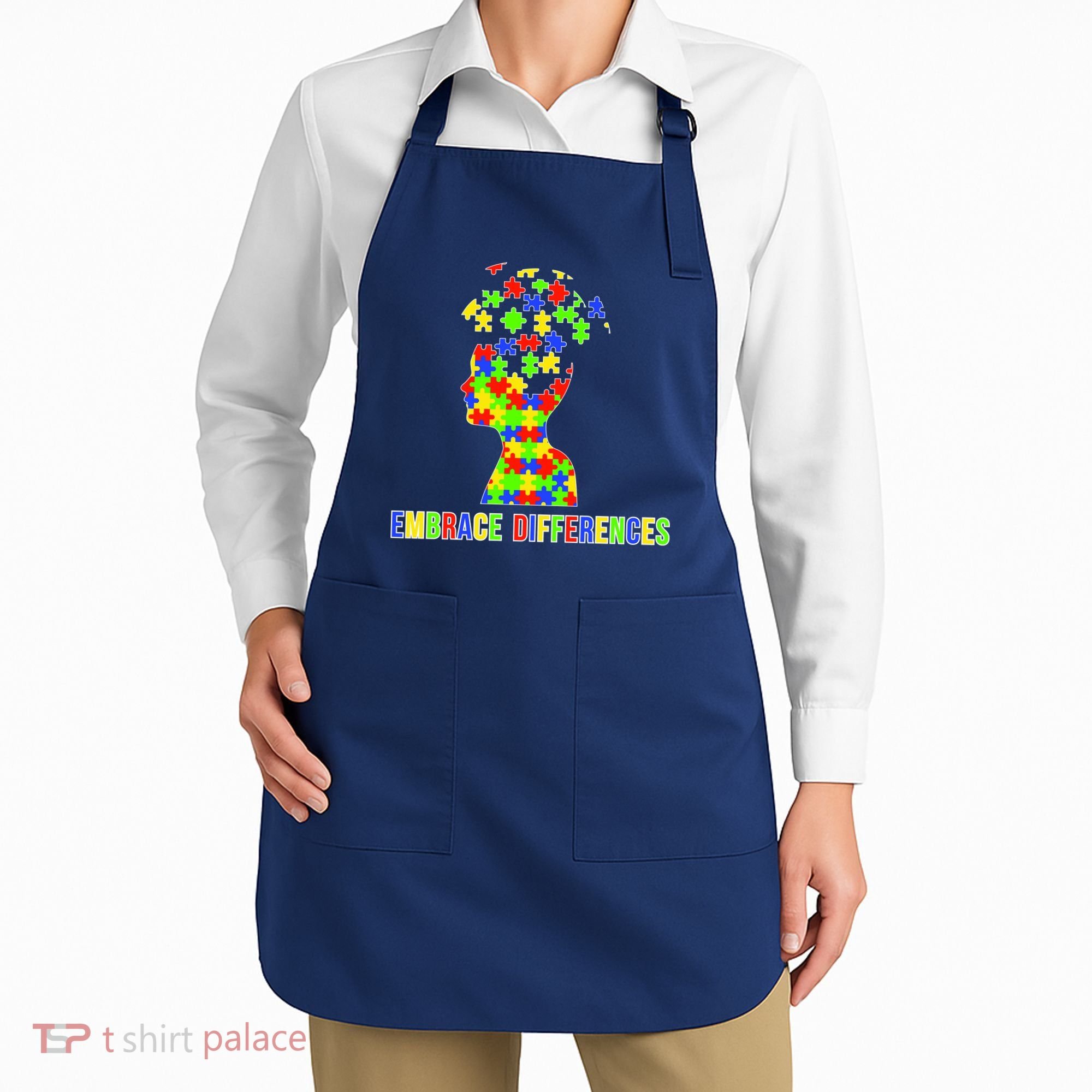 Embrace Differences Autism Awareness Puzzle Pieces Apron