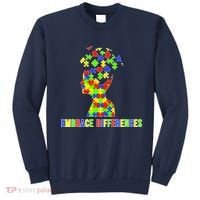 Embrace Differences Autism Awareness Puzzle Pieces Sweatshirt thumb 0