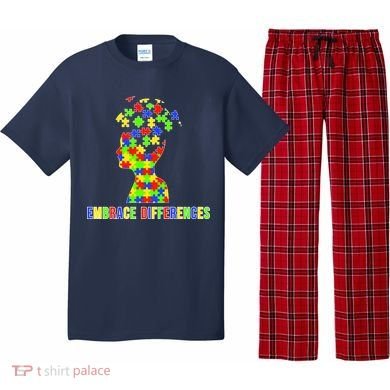 Embrace Differences Autism Awareness Puzzle Pieces Pajama Set