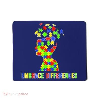Embrace Differences Autism Awareness Puzzle Pieces Mousepad