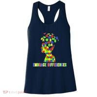 Embrace Differences Autism Awareness Puzzle Pieces Women's Tank Top thumb 0