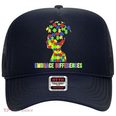 Embrace Differences Autism Awareness Puzzle Pieces Hat