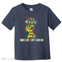 Embrace Differences Autism Awareness Puzzle Pieces Toddler T-Shirt thumb 0
