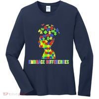 Embrace Differences Autism Awareness Puzzle Pieces Women's Long Sleeve Shirt thumb 0