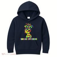 Embrace Differences Autism Awareness Puzzle Pieces Kids Hoodie thumb 0