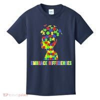 Embrace Differences Autism Awareness Puzzle Pieces Kids T-Shirt thumb 0