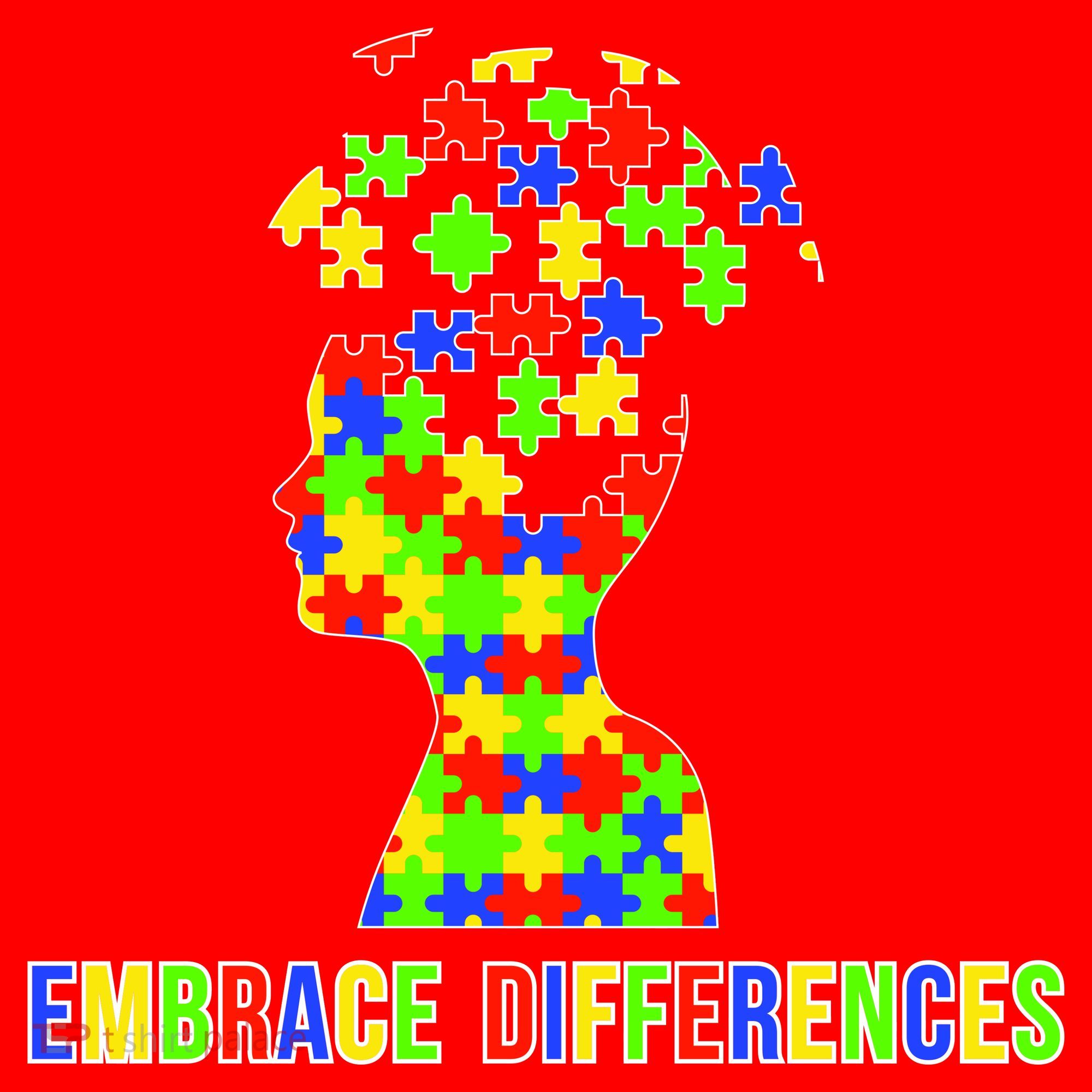 Embrace Differences Autism Awareness Puzzle Pieces Santa Hat