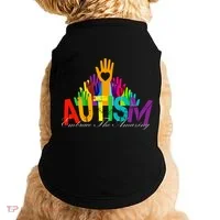 Embrace The Amazing Autism Hands Doggie Tank thumb 0