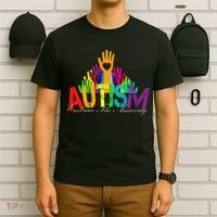 Embrace The Amazing Autism Hands T-Shirt thumb 6