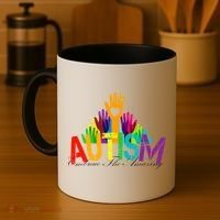 Embrace The Amazing Autism Hands Coffee Mug thumb 4
