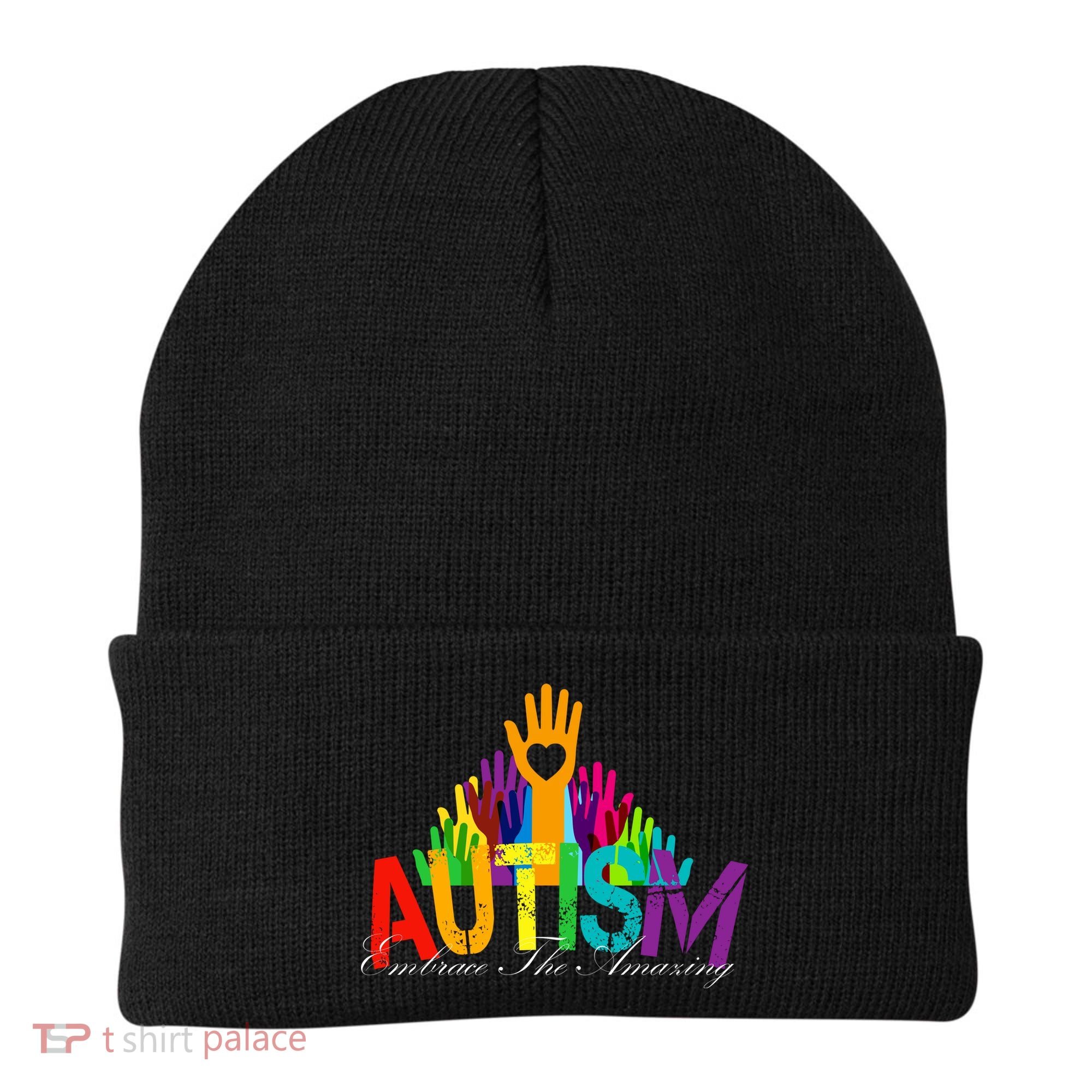 Embrace The Amazing Autism Hands Beanie