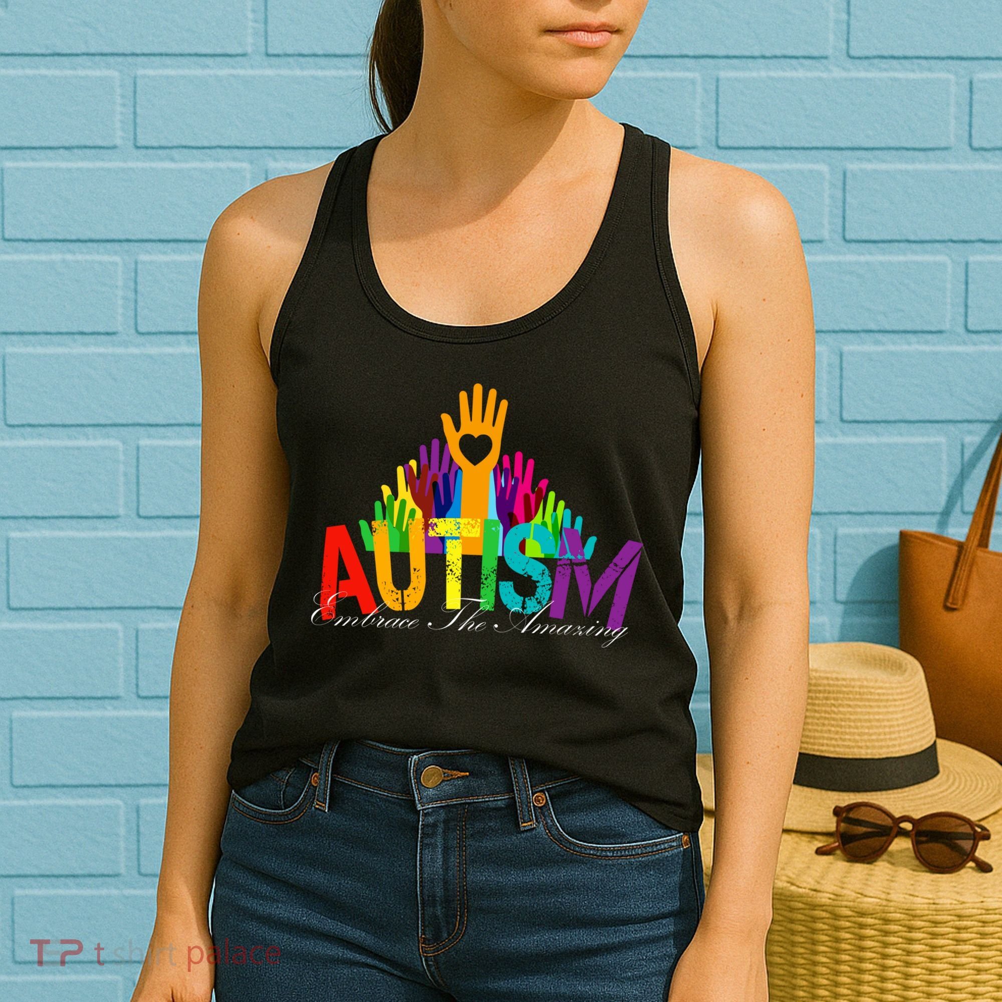 Embrace The Amazing Autism Hands Women's Tank Top