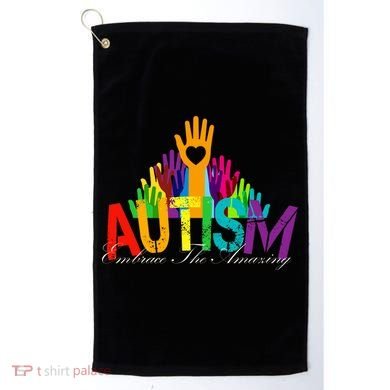 Embrace The Amazing Autism Hands Golf Towel