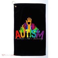 Embrace The Amazing Autism Hands Golf Towel thumb 0